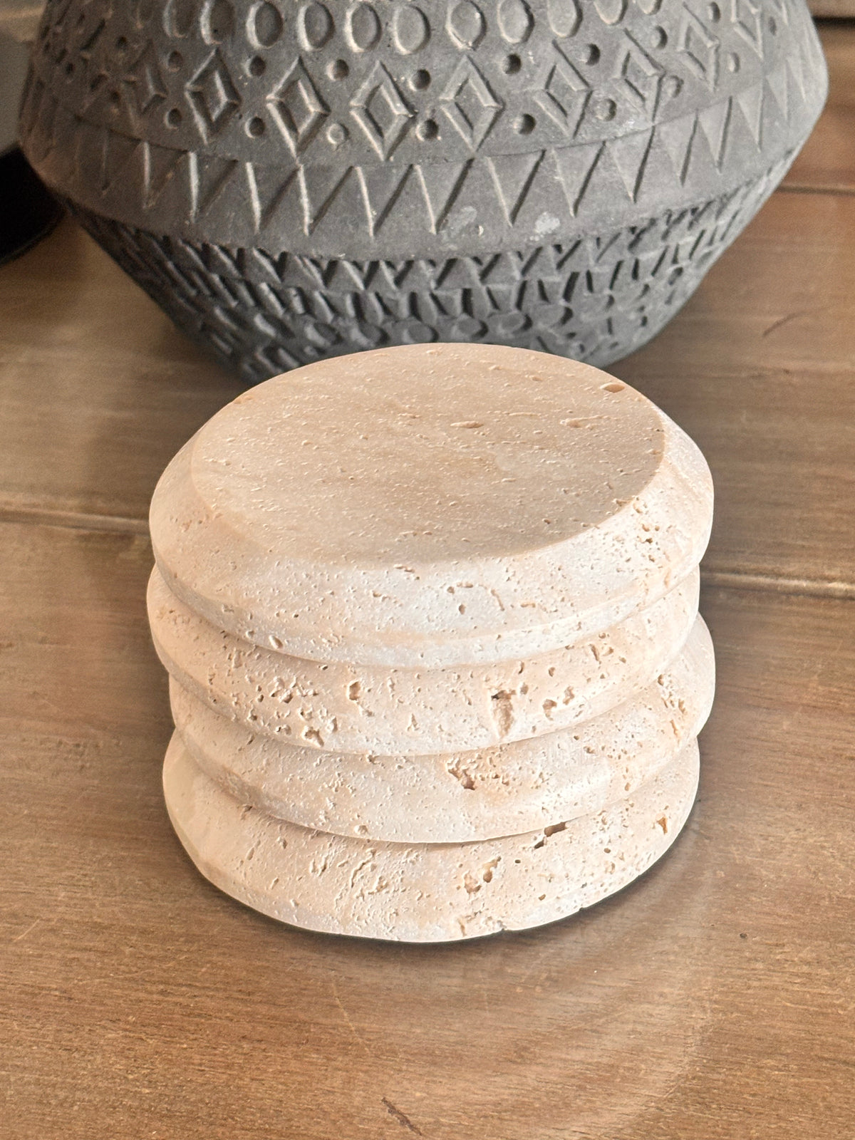 Orbis Travertine Coasters