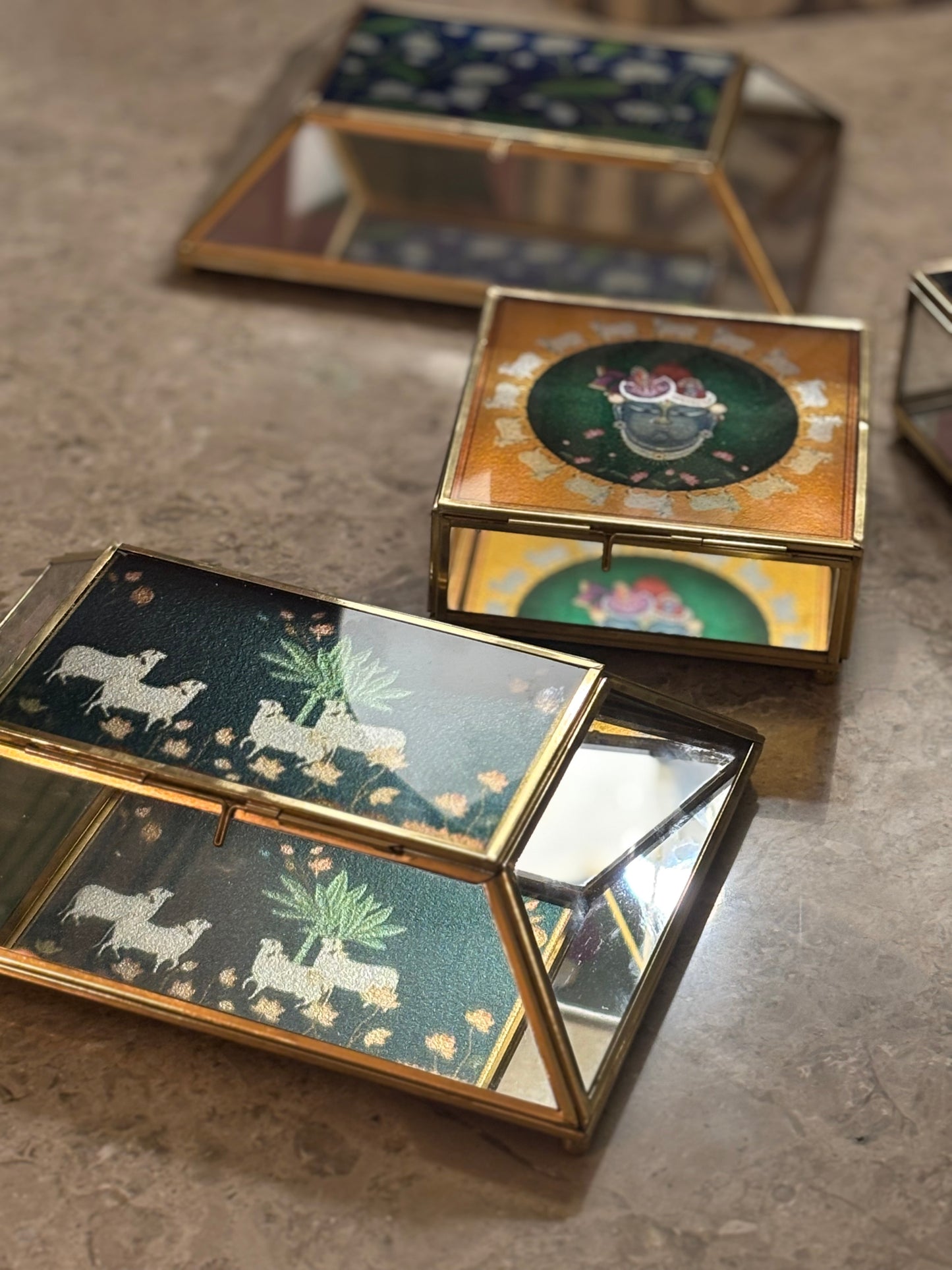 Reflections of Pichwai (glass box)