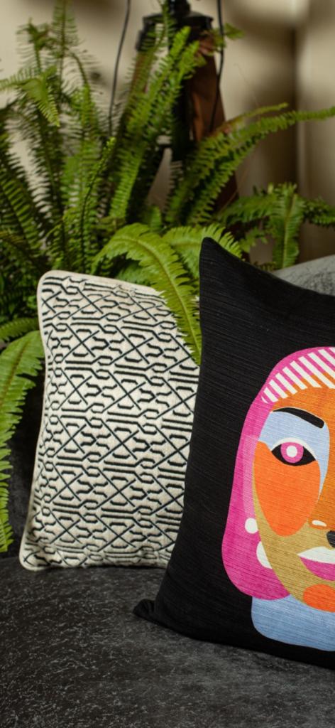 White imperial trellis cushion