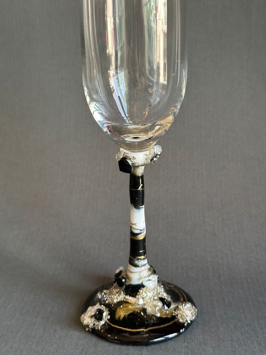 Champagne Glass Black