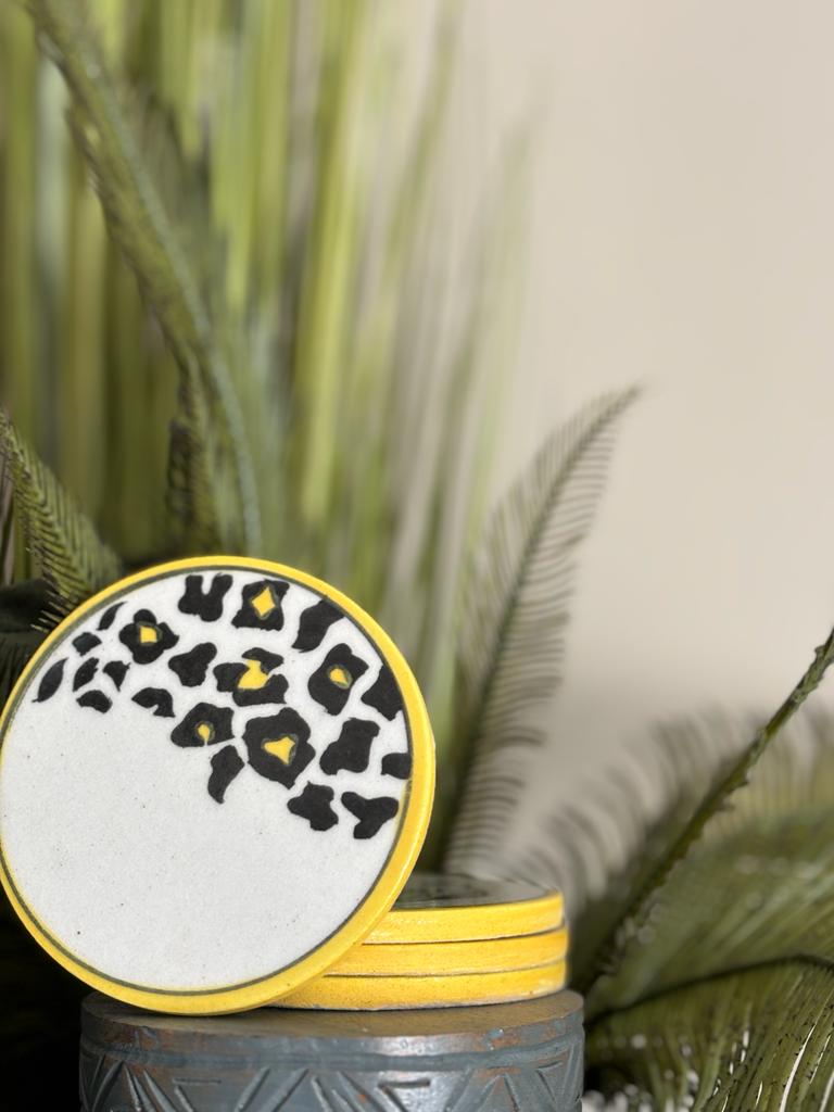 Serengeti stoneware coasters (Set of 4)