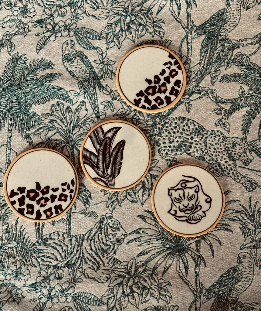 Serengeti stoneware coasters (Set of 4)