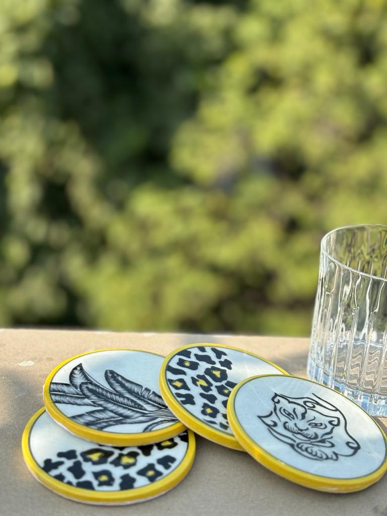 Serengeti stoneware coasters (Set of 4)