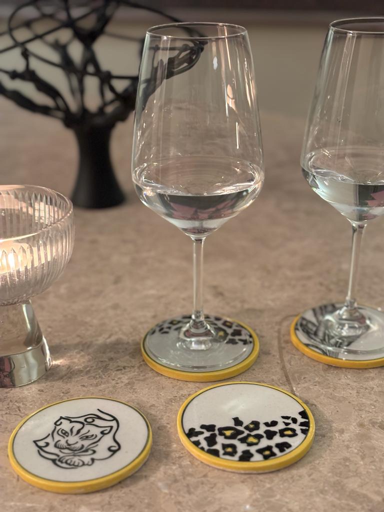 Serengeti stoneware coasters (Set of 4)