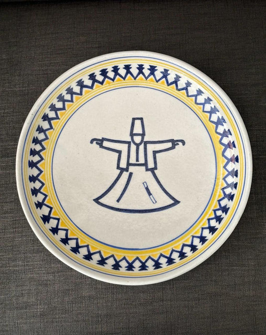 Turki Dervish platter, yellow