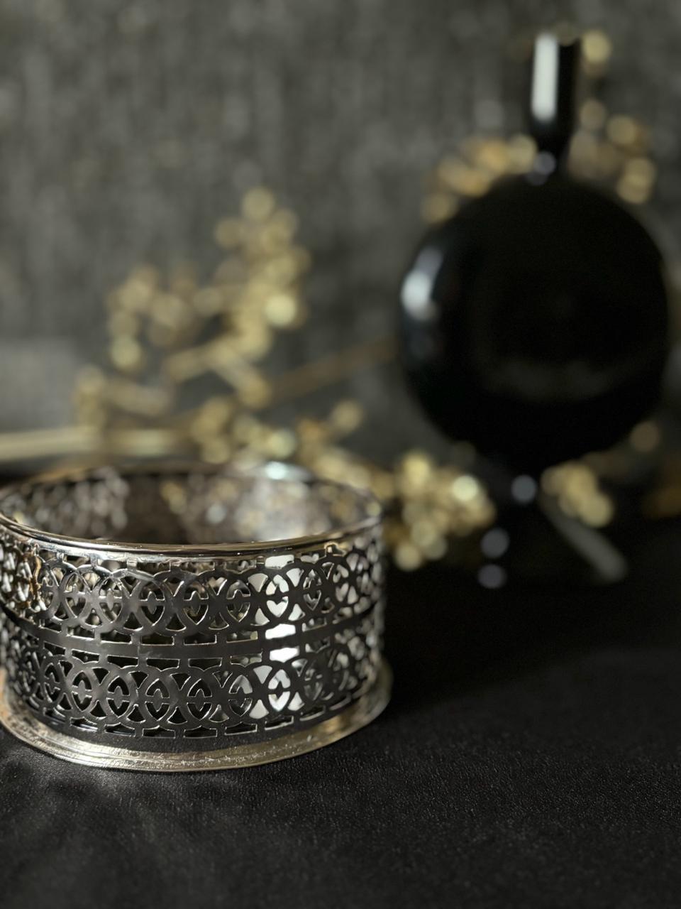 Wine Brass Bottle Coaster - silver