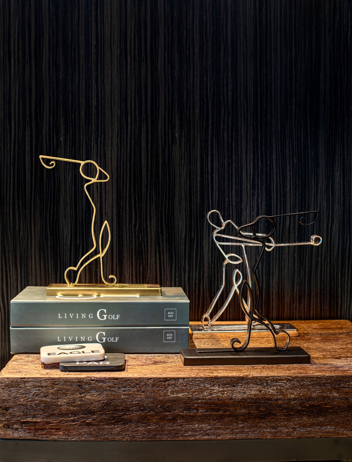 Image of Adam in Gold Golf sculpture from august.org.in