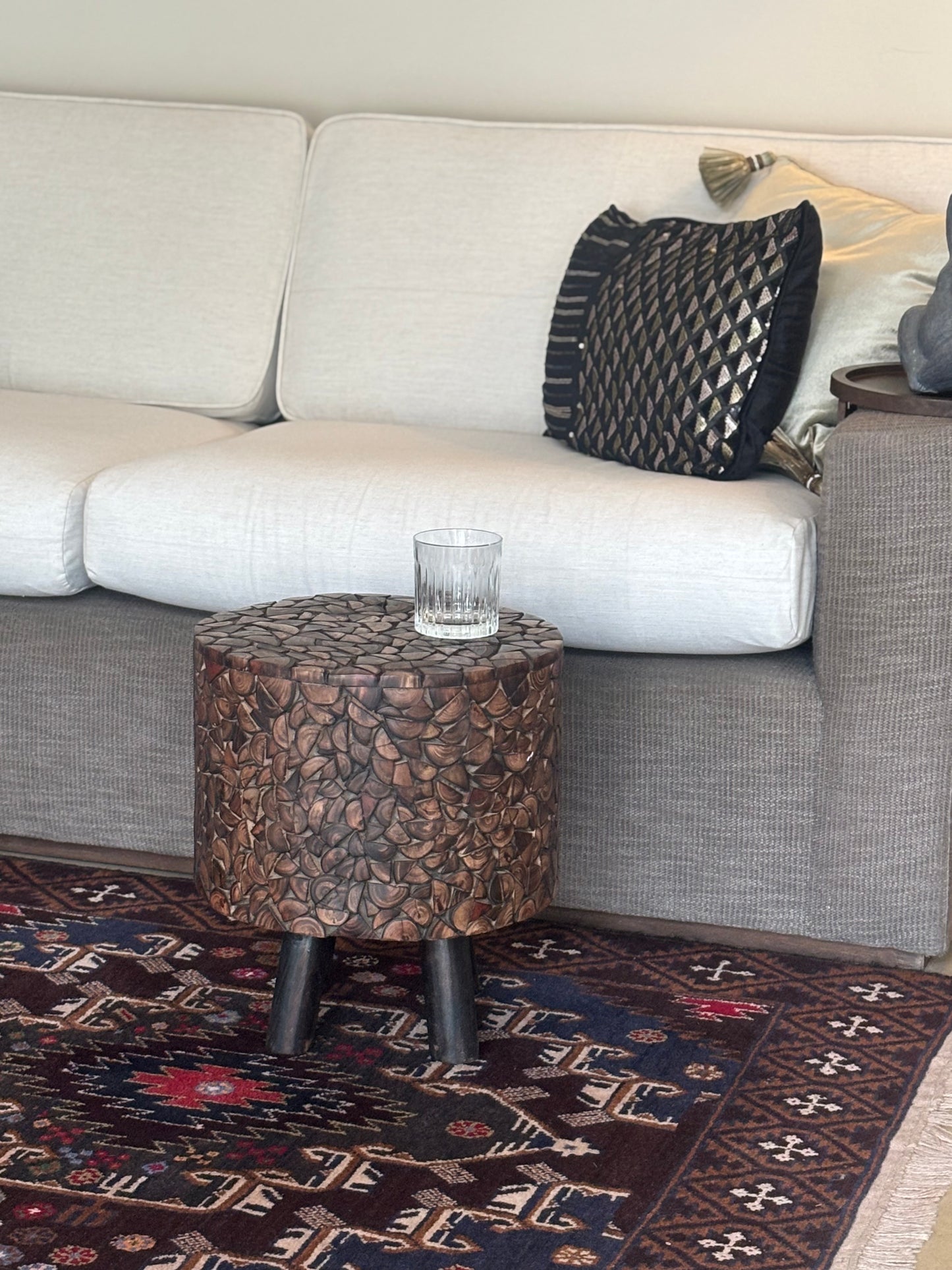 Ember Mosaic Table, round
