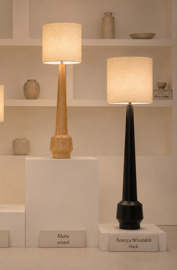 Aranya Sthumbh – Floor Lamp, Black