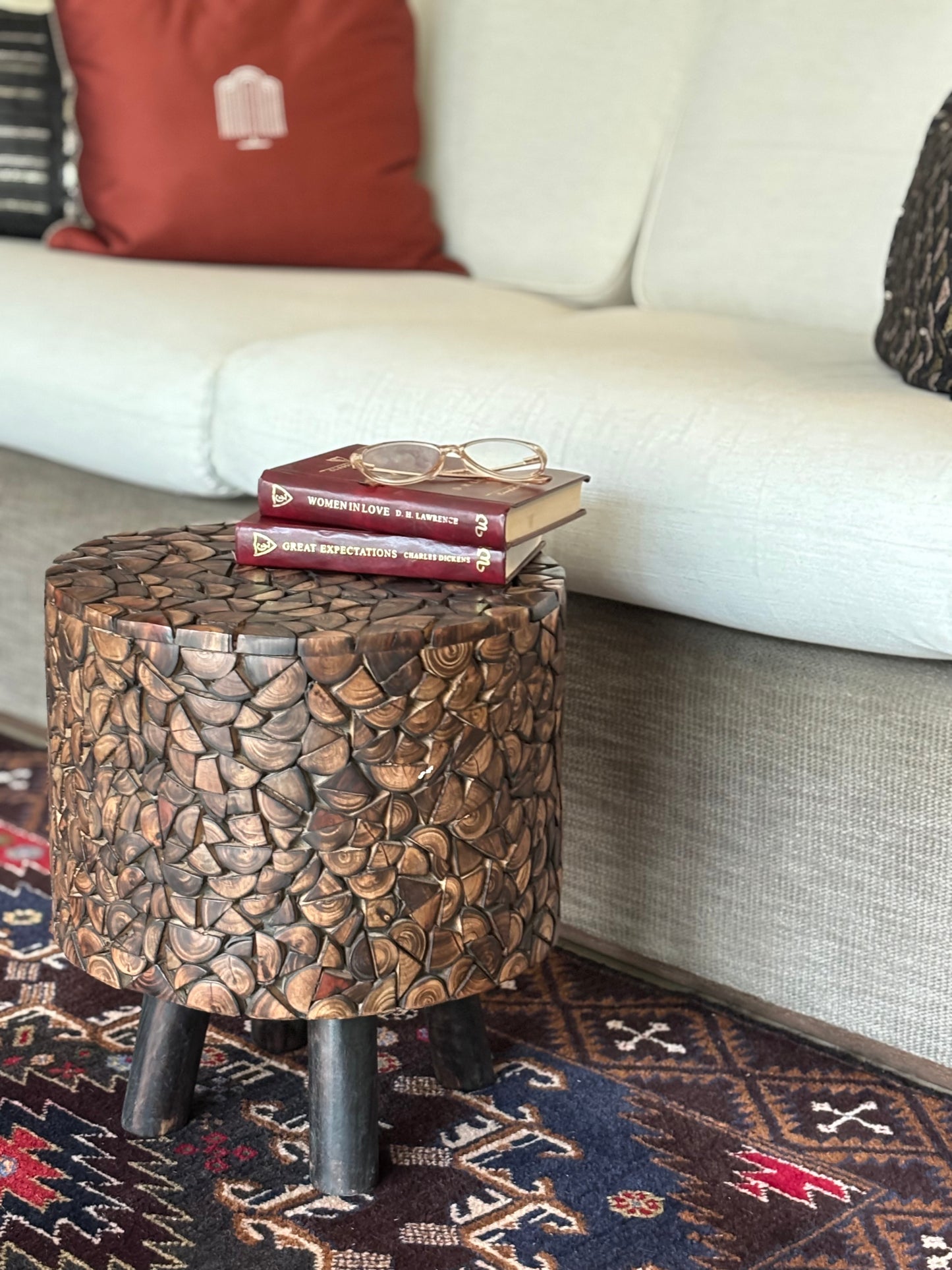 Ember Mosaic Table, round