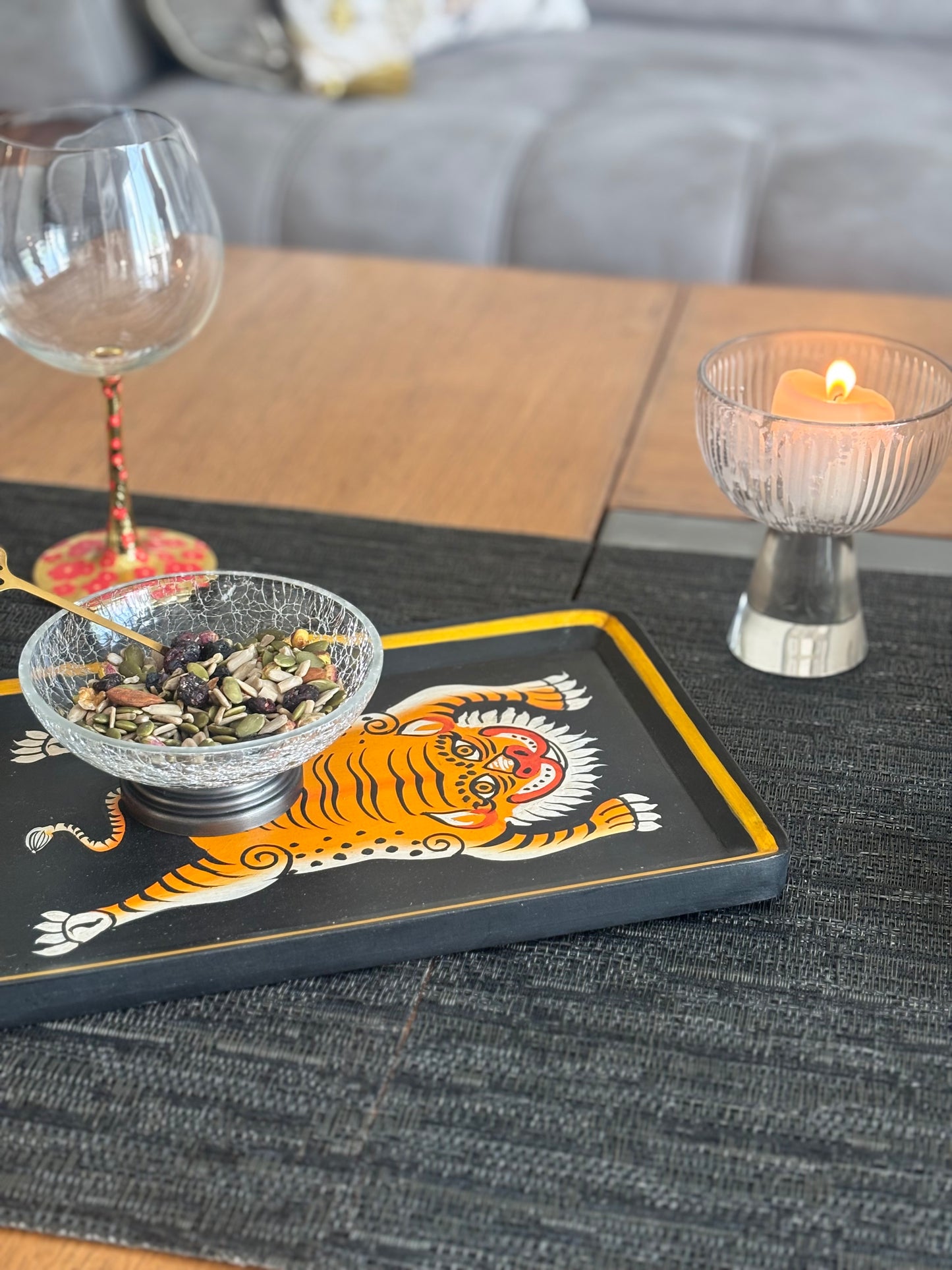 Aghan Aranyaka, art tray