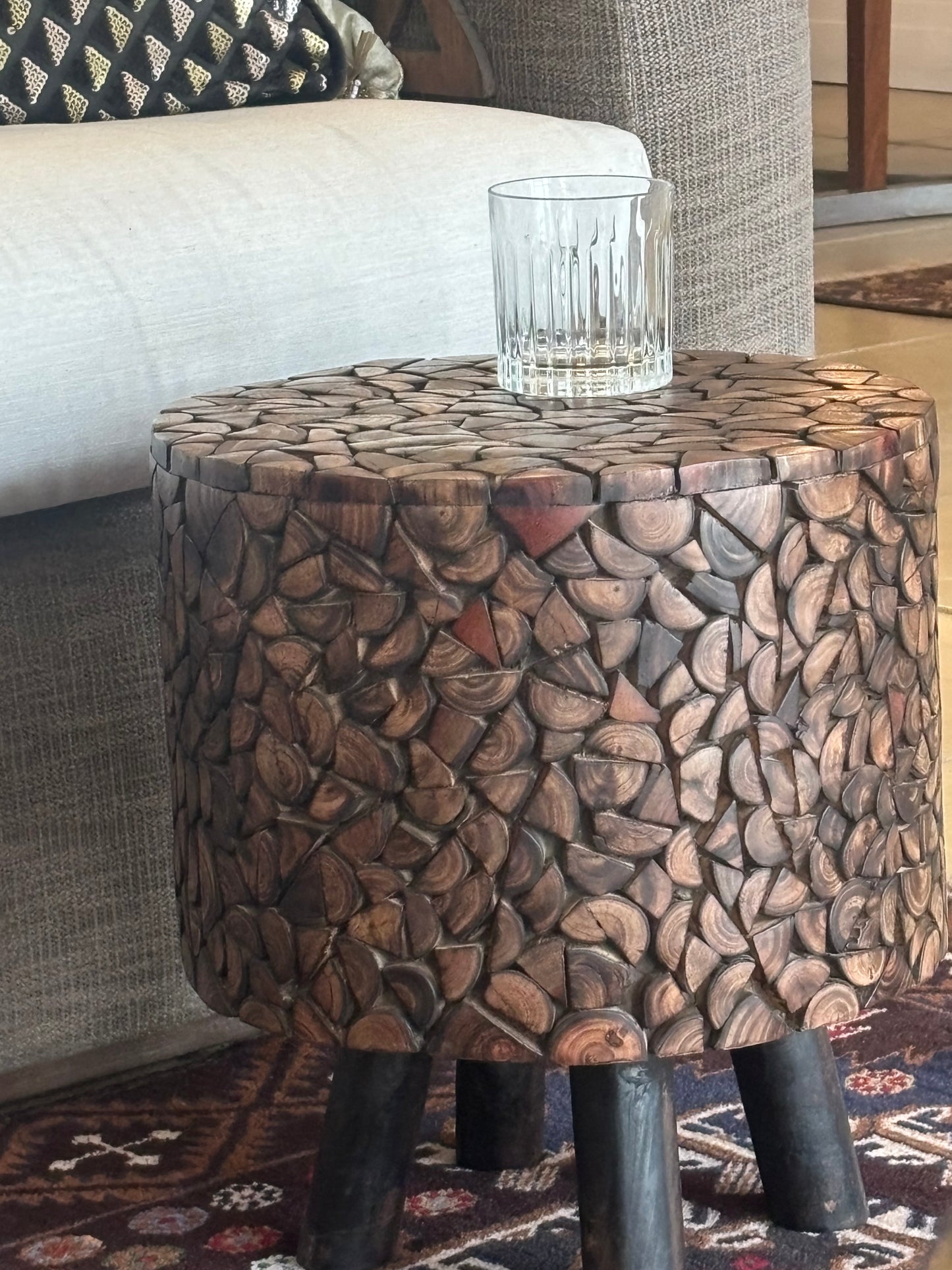 Ember Mosaic Table, round