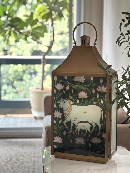 Lotus Pastures             cow & calf Lantern