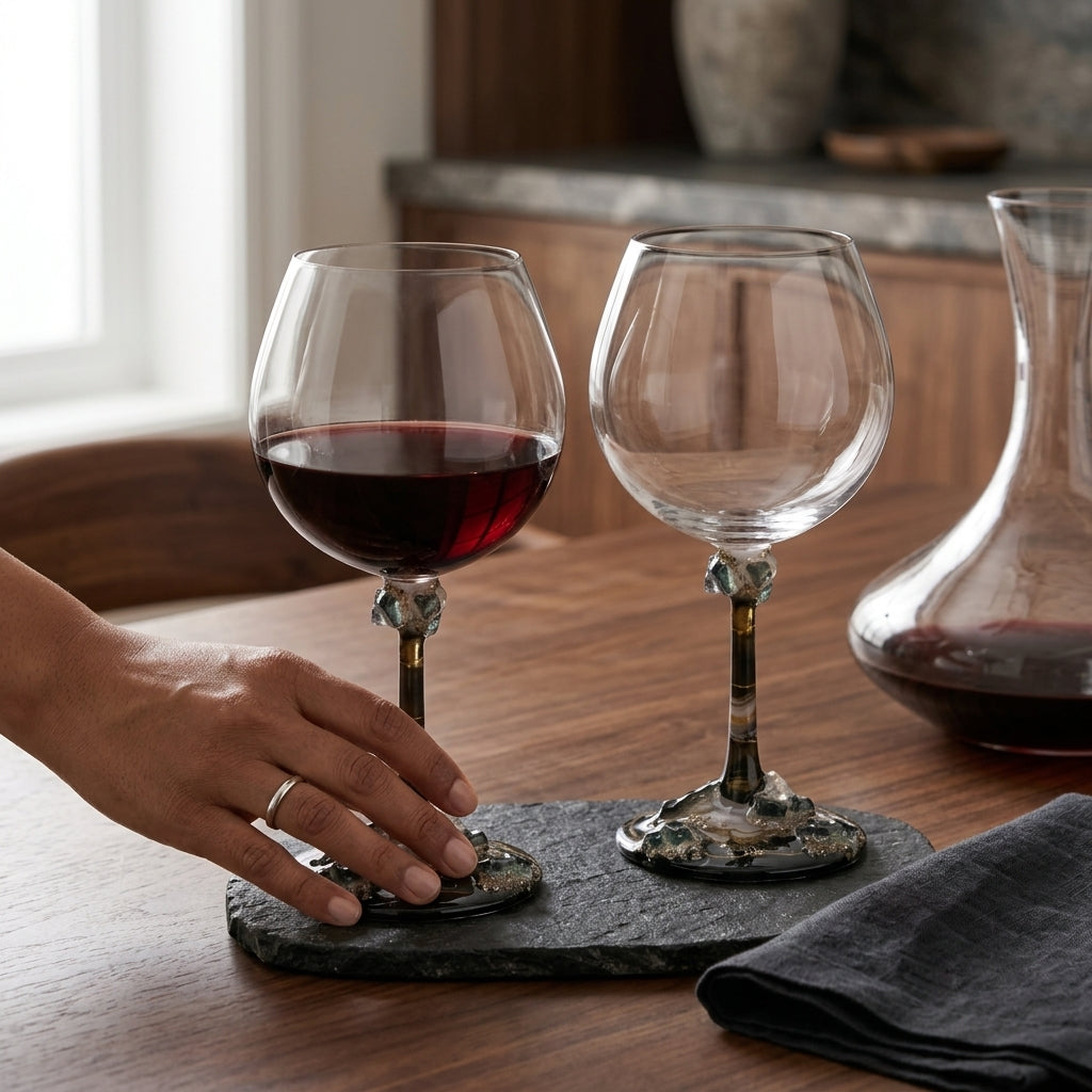 Midnight Geode Goblet - Set of 2