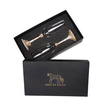 Amber Celebration flute - Set of 2