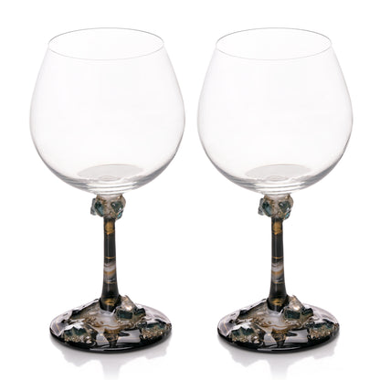 Midnight Geode Goblet - Set of 2