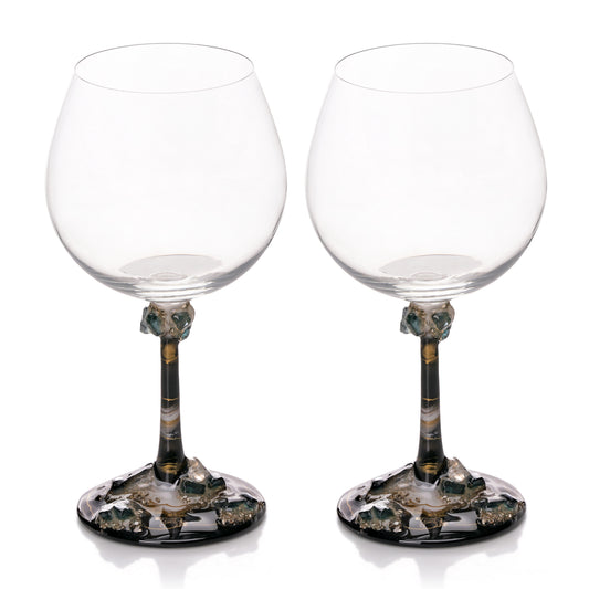 Midnight Geode Goblet - Set of 2