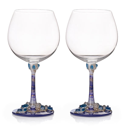 Azure Treasure Goblet - Set of 2