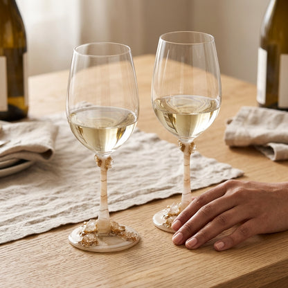 Amber Pour Glass - Set of 2
