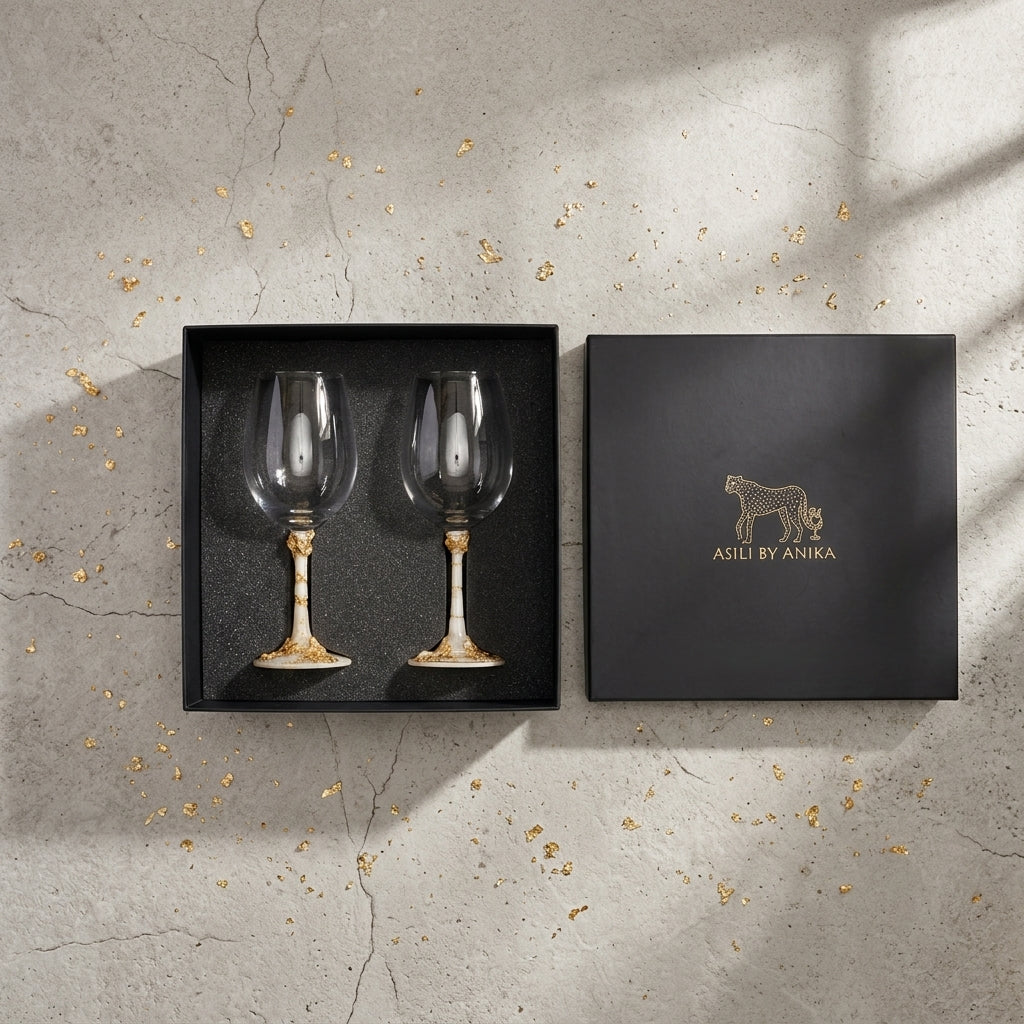 Amber Pour Glass - Set of 2