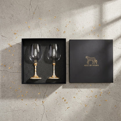 Amber Pour Glass - Set of 2