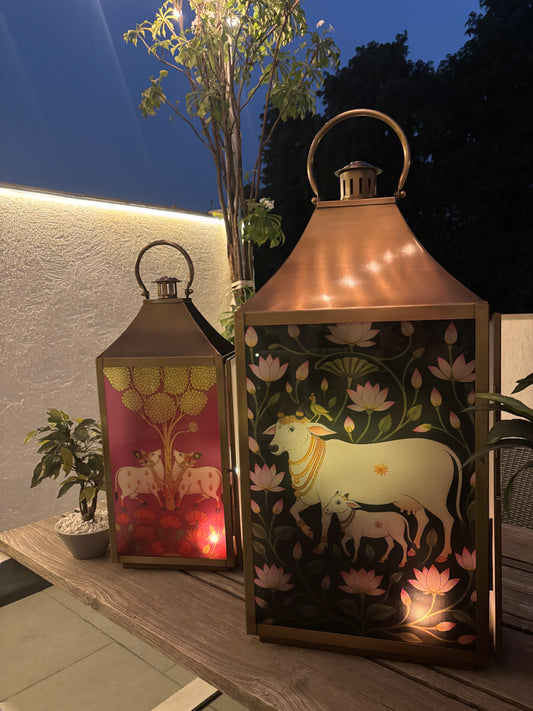 Lotus Pastures             cow & calf Lantern