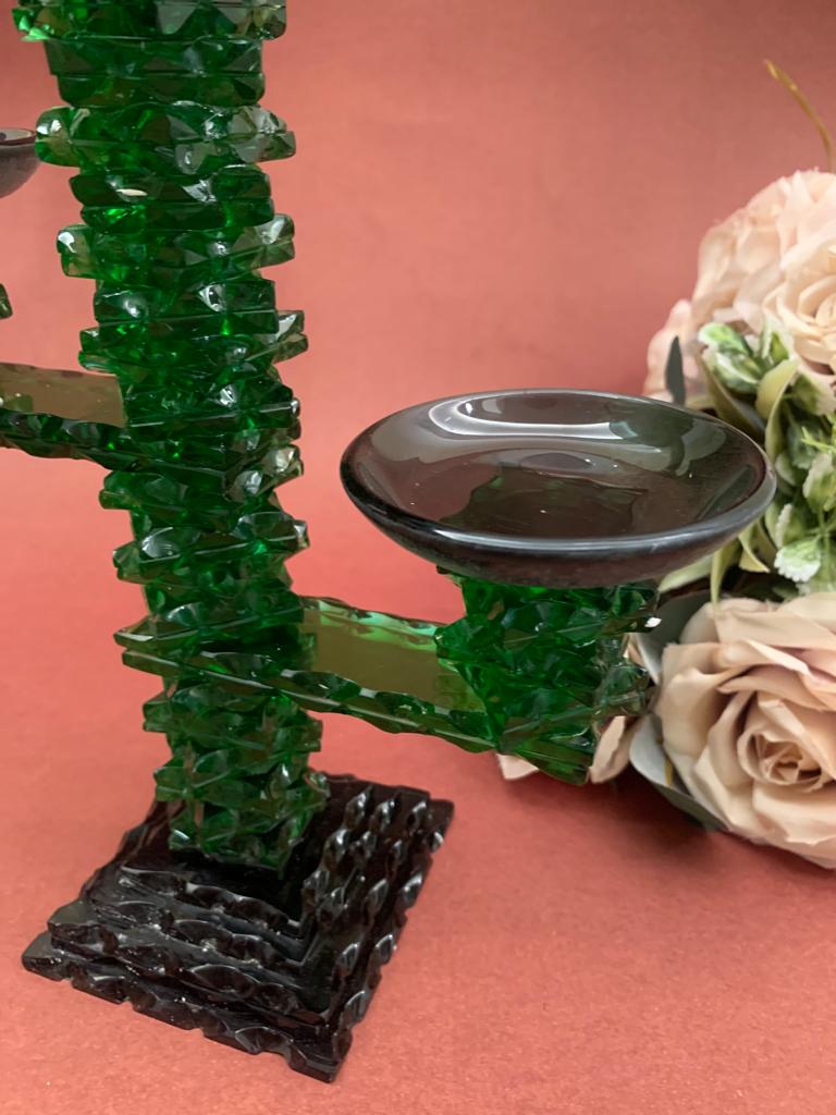 Image of Tressage in Emerald candle stand from august.org.in