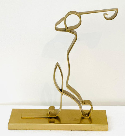 Image of Adam in Gold Golf sculpture from august.org.in