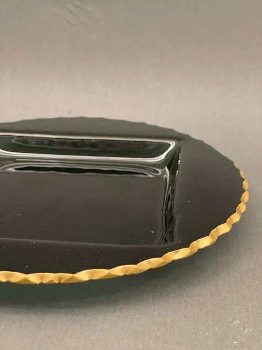 Hilton black platter