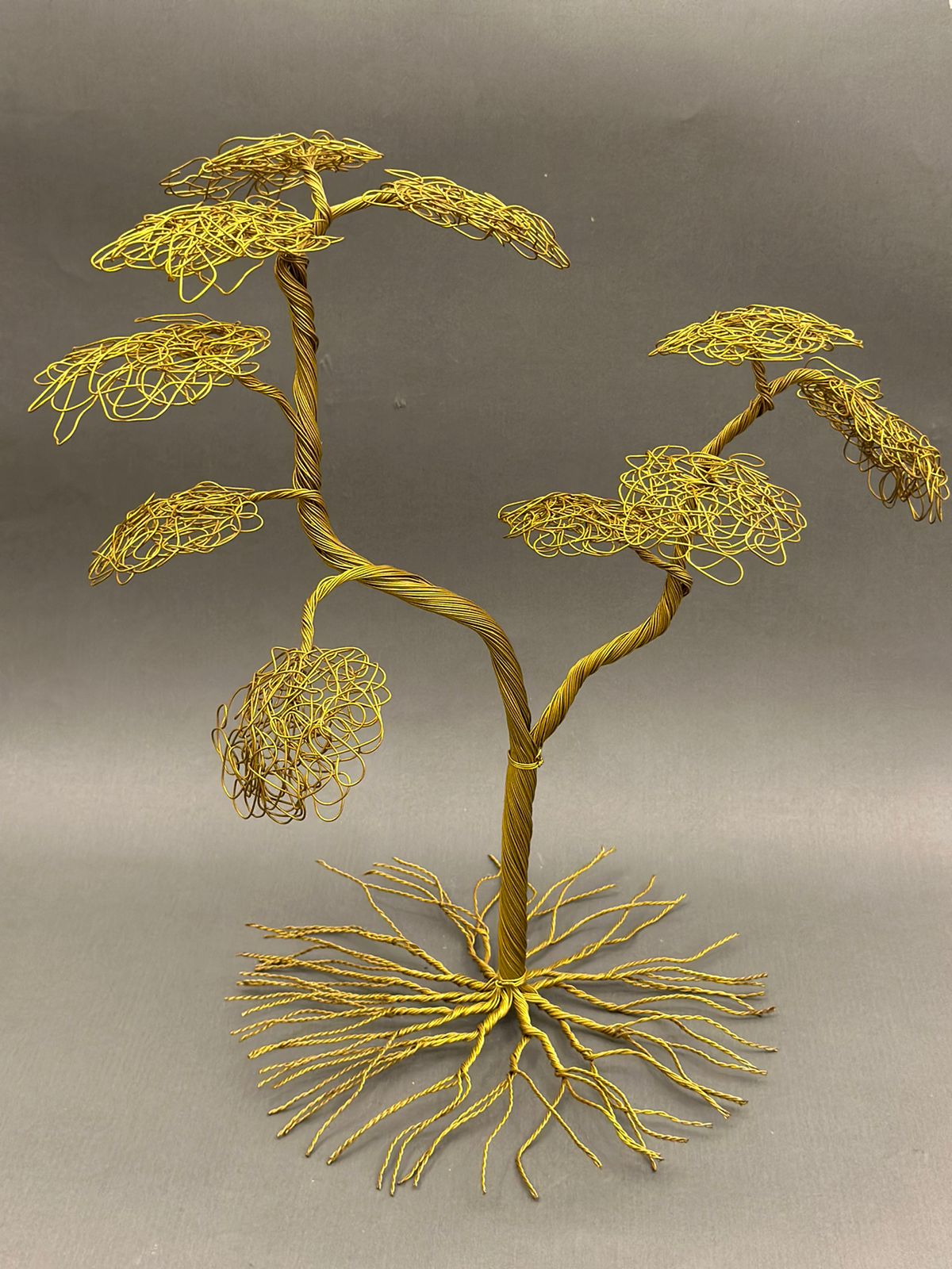 Modernist Wire Bonsai in Gold