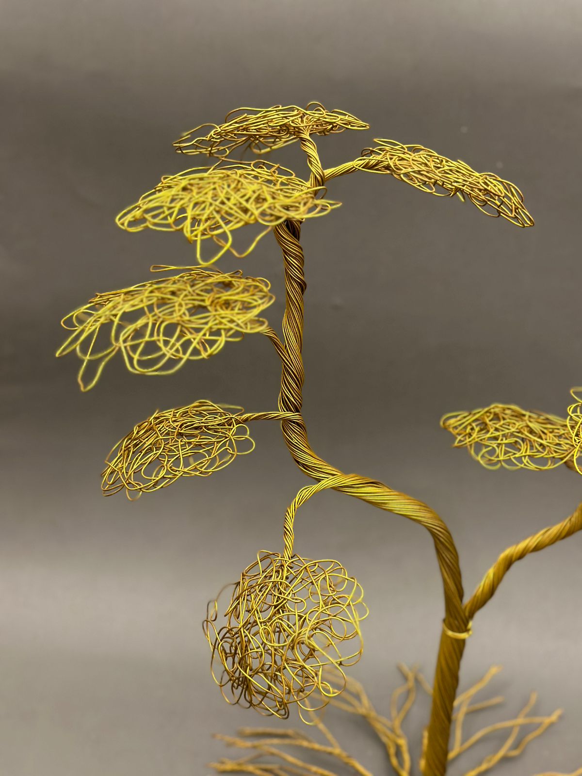 Modernist Wire Bonsai in Gold