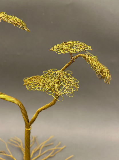 Modernist Wire Bonsai in Gold