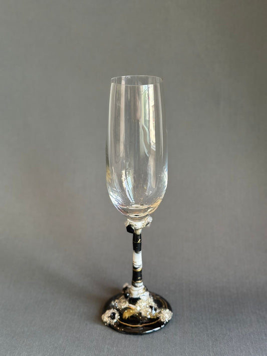 Champagne Glass Black