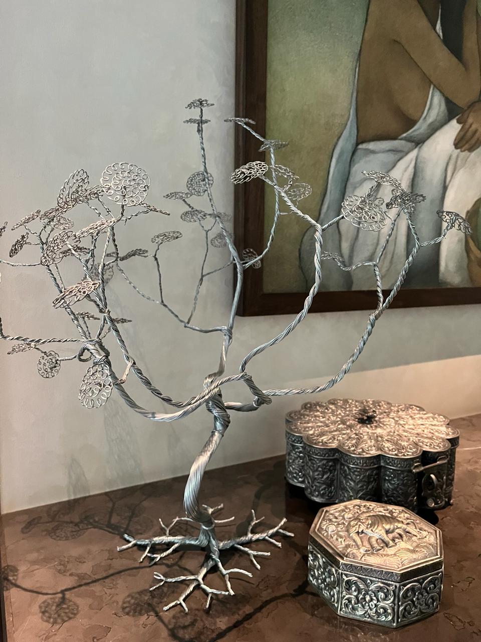 Modernist Wire Bonsai in Silver