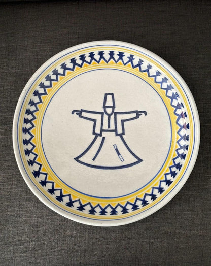 Turki Dervish platter, yellow