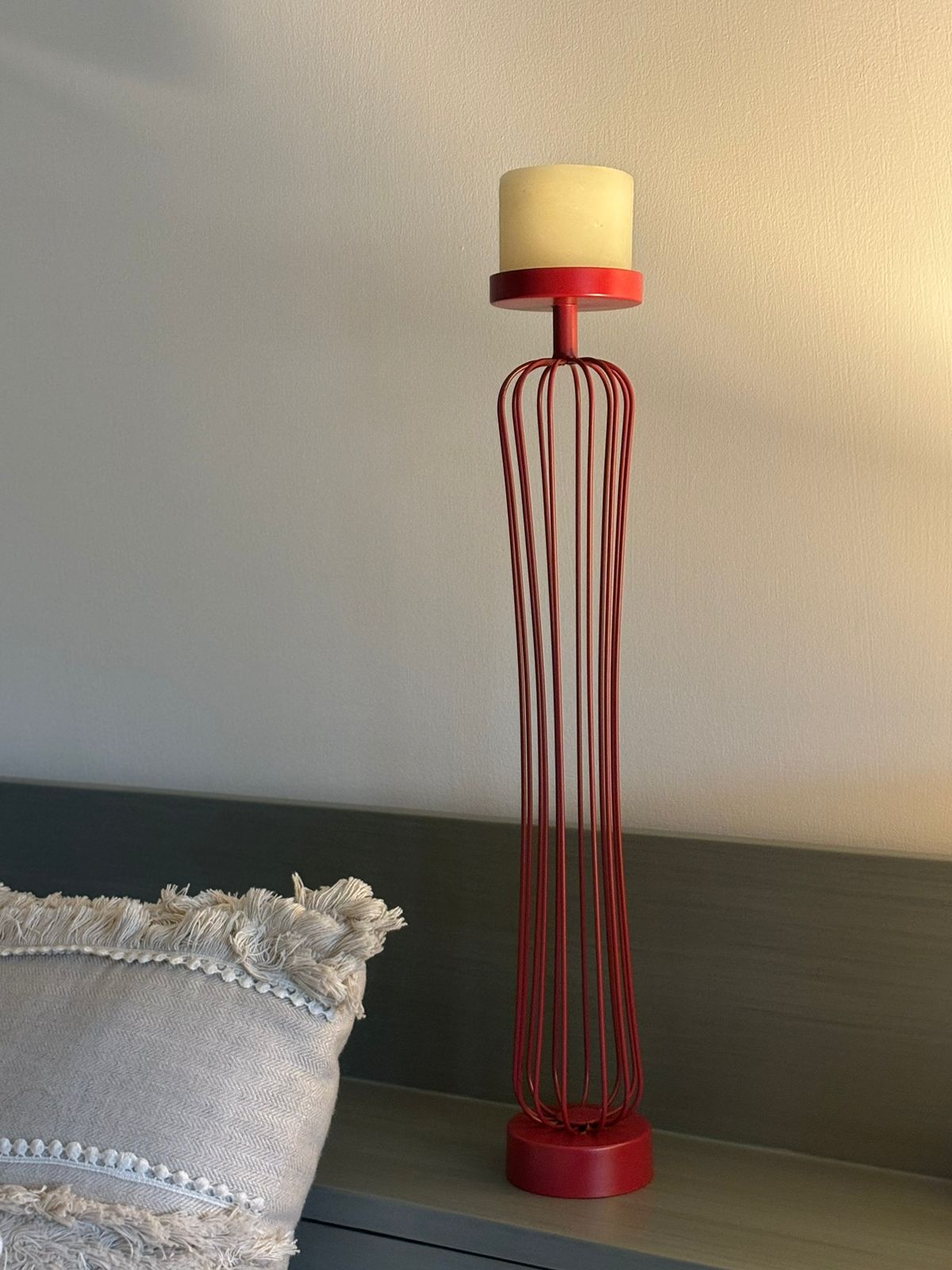 Carmine Red candle stand