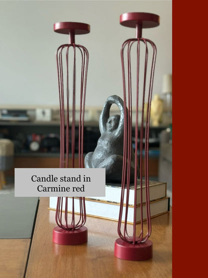 Carmine Red candle stand