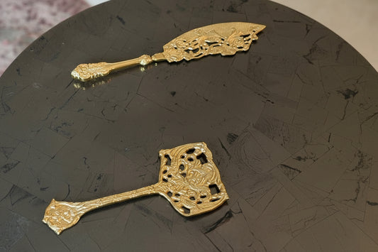 Belek Brass Cake Lifter & Serve Knife