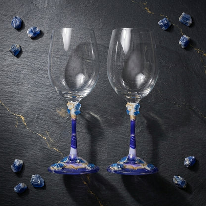 Azure Pour Glass - Set of 2