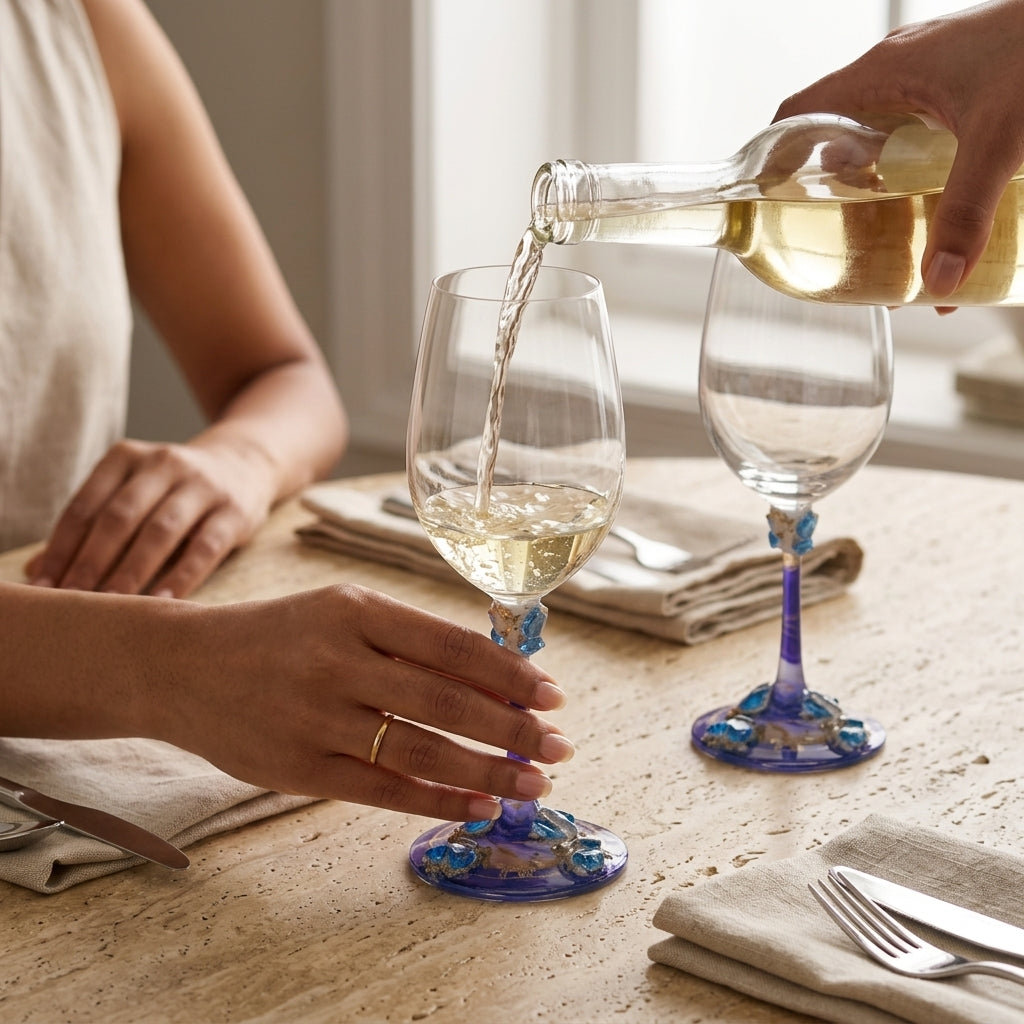 Azure Pour Glass - Set of 2