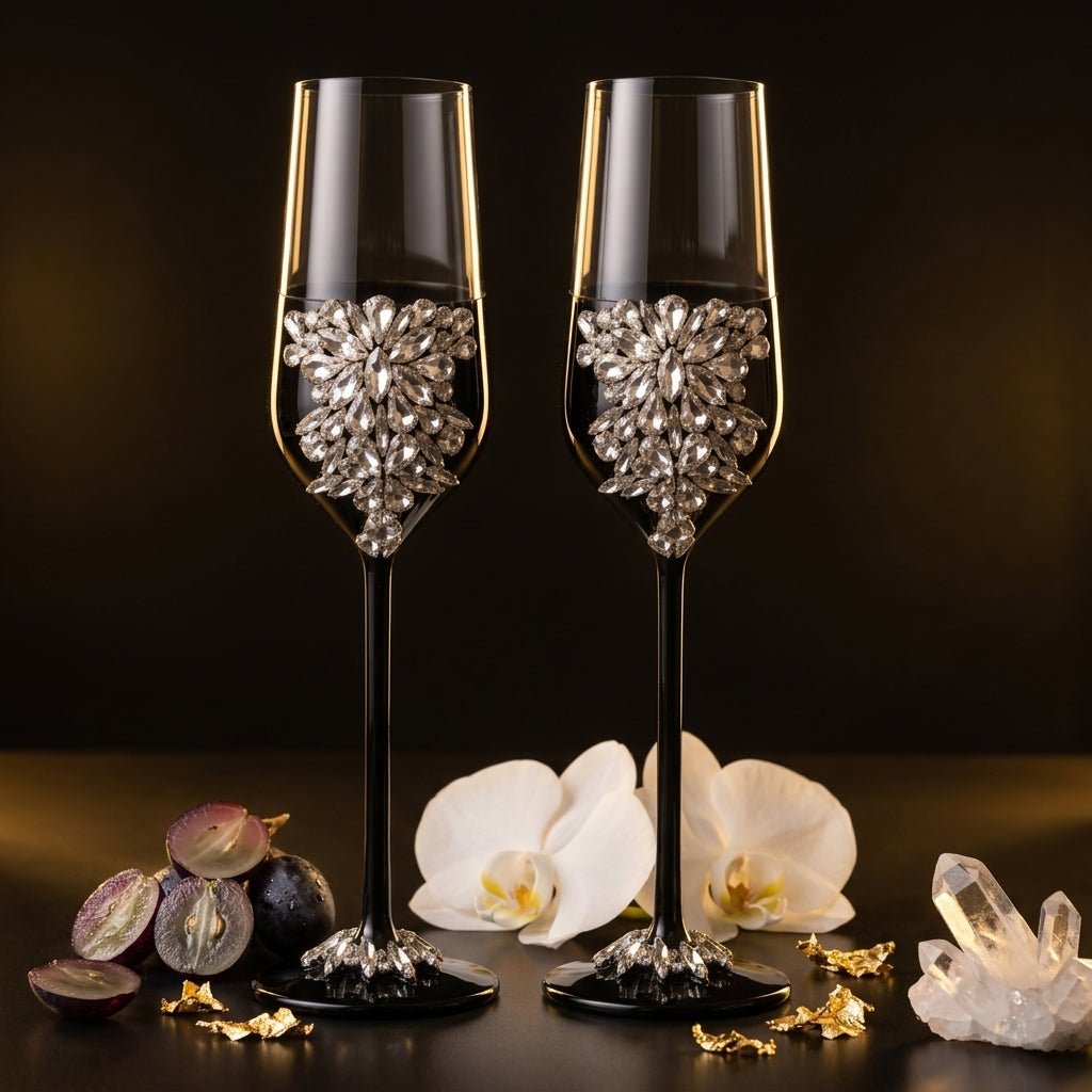 Flute Couture Noir - Set of 2