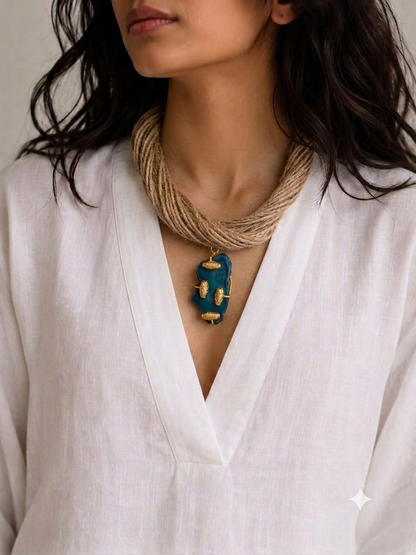 Aazmin Azure Neckpiece