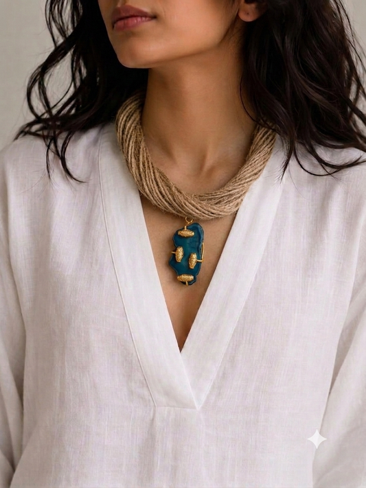 Aazmin Azure Neckpiece